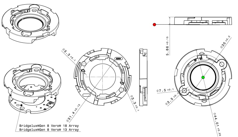 Mechanical Drawing - Ledil HEKLA-Socket